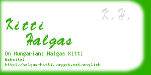 kitti halgas business card